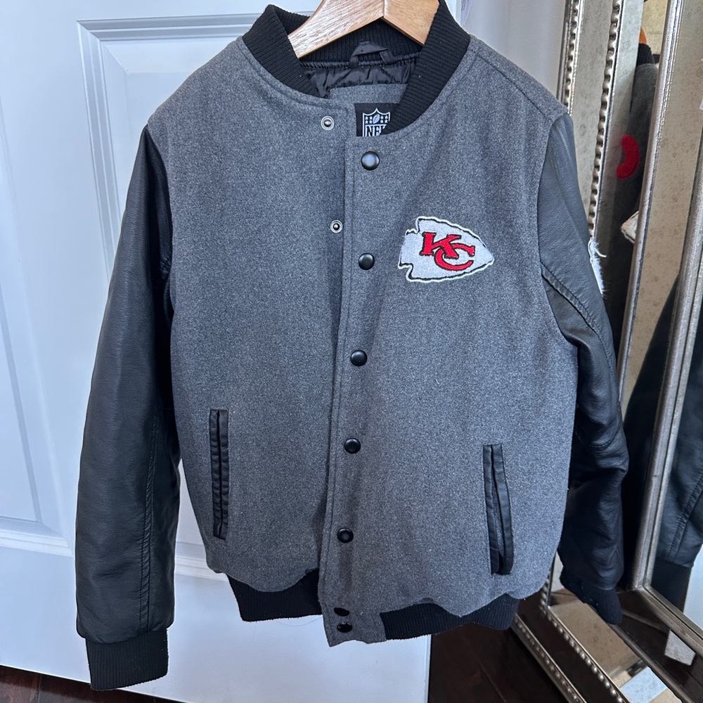 NFL Team Apparel Kansas City Chiefs Letterman Boy’s Jacket